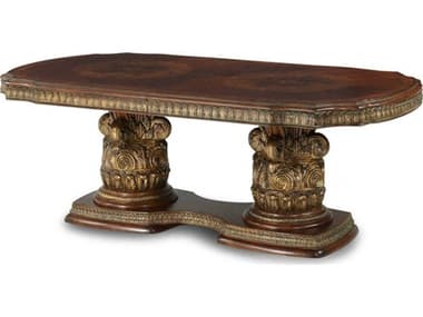 Michael Amini Villa Valencia Classic Chestnut 84-144'' Rectangular Wood Dining Table AIC7200255