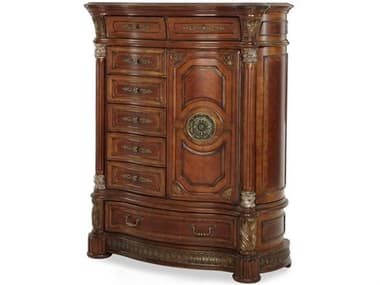 Michael Amini Villa Valencia Brown Birch Wood Accent Chest AIC72070SA55