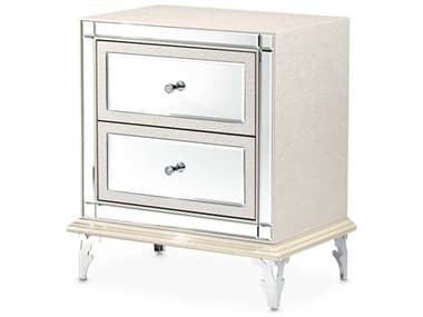Michael Amini Hollywood Loft 26" Wide 2-Drawers White Nightstand AIC9001640104