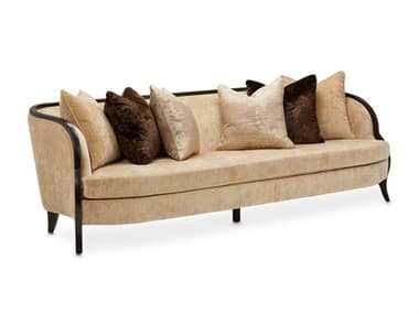 Michael Amini Malibu Crest - Mahogany Beige Upholstered Sofa AIC9007816HONEY412