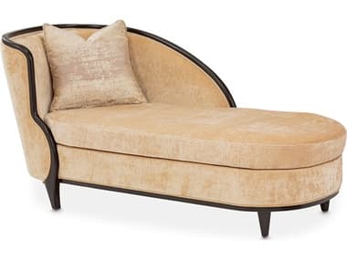 Michael Amini Malibu Crest - Mahogany Beige Upholstered Chaise AIC9007842HONEY412