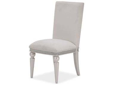 Michael Amini Glimmering Heights White Fabric Upholstered Side Dining Chair AIC9011003R111