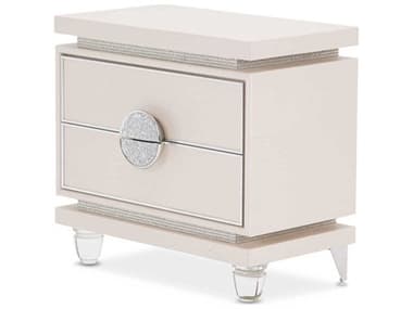 Michael Amini Glimmering Heights 28" Wide 2-Drawers White Nightstand AIC9011040111