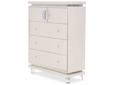 Michael Amini Glimmering Heights 40" Wide 5-Drawers Ivory White Accent Chest AIC9011070111