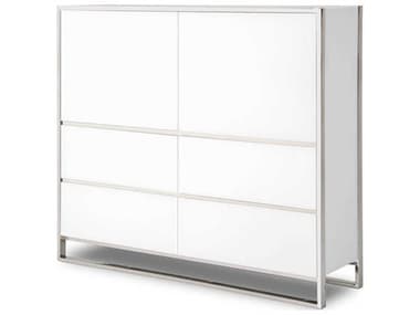 Michael Amini State St 62" Wide Glossy White Accent Chest AIC9016070116