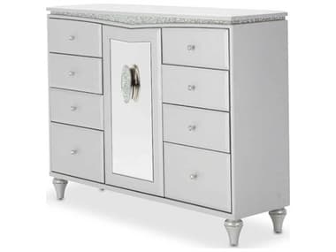 Michael Amini Melrose Plaza 56" Wide 8-Drawers Gray Double Dresser AIC9019050118