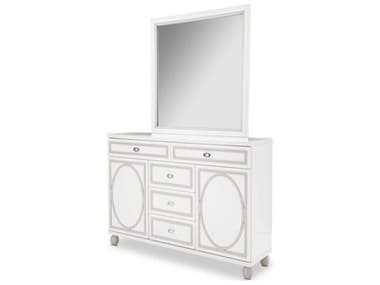 Michael Amini Sky Tower 60" Wide 5-Drawers Dresser with Mirror AIC902565060108