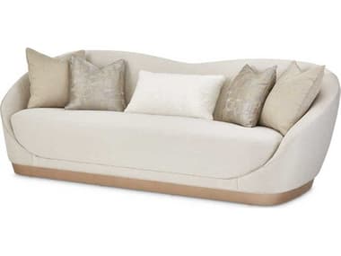 Michael Amini La Rachelle 100" Icicle White Fabric Upholstered Sofa AIC9034815ICICL136