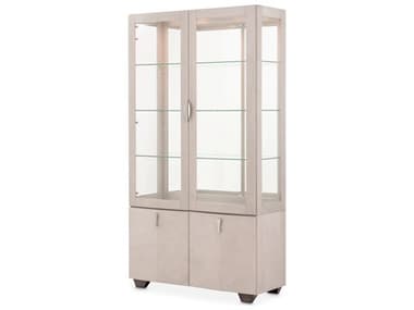 Michael Amini Fantosini Poplar Wood Silver Mist Display Cabinet AIC9091209823
