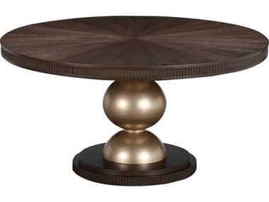 Michael Amini West Kensington Espresso Round Wood Dining Table AIC9096001417