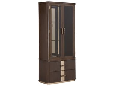Michael Amini West Kensington Rubberwood Espresso Display Cabinet AIC9096209417