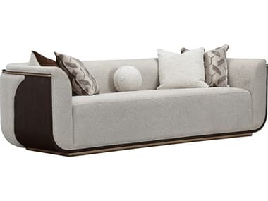 Michael Amini West Kensington Espresso Buff Gray Upholstered Sofa AIC9096815BUFF417