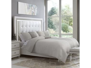 Michael Amini Bedding Baldwin 3-Piece Queen Comforter Set - Dove AICBCSQS03BLDWNDOV