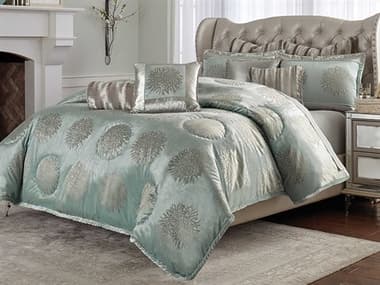 Michael Amini Bedding Regent Ice Blue Comforter Set AICBCSRGENTICE