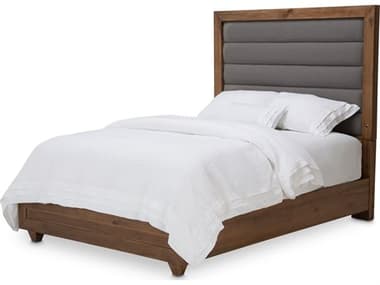 Michael Amini Brooklyn Walk Brown Acacia Wood Queen Platform Bed AICKIBRKW012QN408N