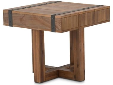 Michael Amini Brooklyn Walk Square Wood Burnt Umber End Table AICKIBRKW202408