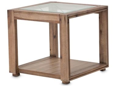 Michael Amini Hudson Ferry Square Glass End Table AICKIHUDF202216