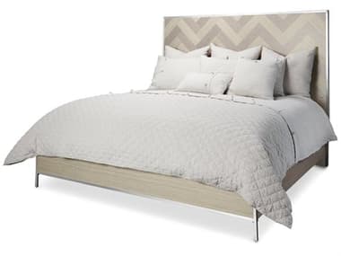 Michael Amini Silverlake Village Oak Wood King Panel Bed AICKISLVG000EK129