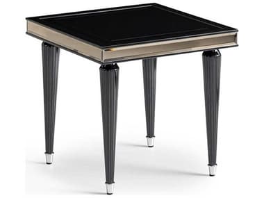 Michael Amini La Francaise 24" Rectangular Glass Black Ice End Table AICLFRFRSE202805
