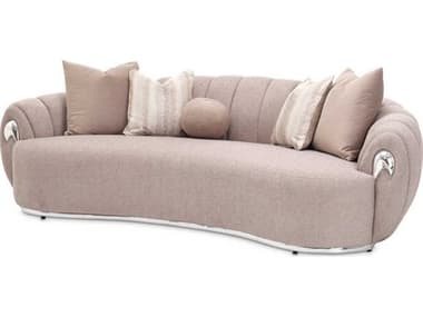Michael Amini Lucca 105&quot; Nougat Beige Fabric Upholstered Sofa AICLFRLUCA815NGT808