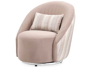 Michael Amini Lucca 33" Swivel Beige Fabric Accent Chair AICLFRLUCA839NGT808