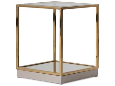 Michael Amini Savannah Breeze Square Glass End Table AICLFRSBRZ202806