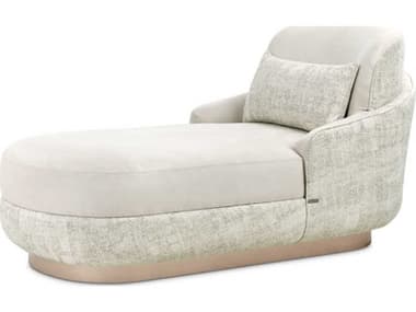 Michael Amini Aurora 35" Linen White Fabric Upholstered Chaise AICLRUAURA845QRY135