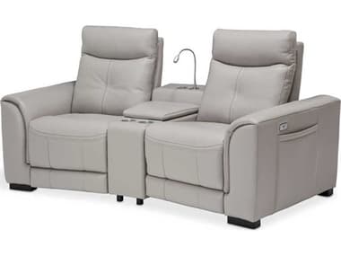 Michael Amini Mia Bella Bentley 3-Piece 87" Light Grey Faux Leather Upholstered Loveseat AICMBLBNTLYLSC3LGR43