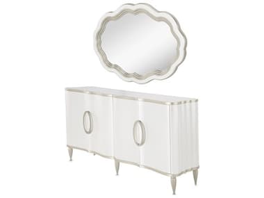 Michael Amini London Place 68" Poplar Wood Sideboard with Mirror Set AICN9004007SA260112