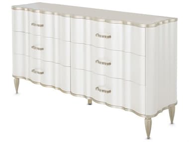 Michael Amini London Place 6-Drawers White Poplar Wood Double Dresser AICN9004050SA112