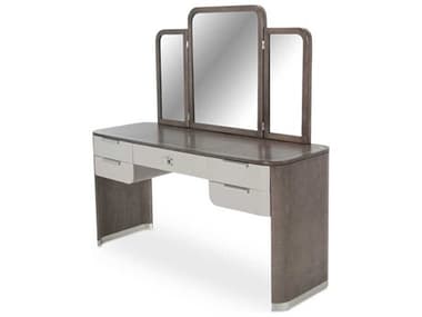Michael Amini Roxbury Park 60" Slate Vanity Table with Mirror AICN9006207068220