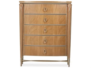 Michael Amini Villa Cherie - Caramel Brown Birch Wood Accent Chest AICN9008070SA134