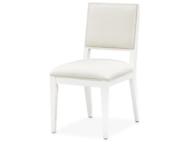 Michael Amini Palm Gate White Upholstered Armless Dining Chair AICN9086003108