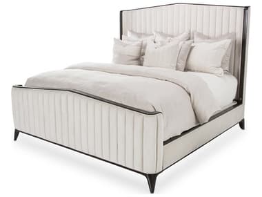 Michael Amini Paris Chic Gray Beech Wood Upholstered California King Panel Bed AICNF9003000CK3409