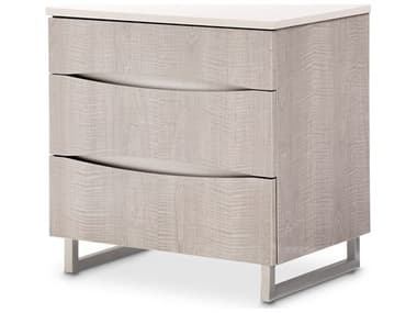 Michael Amini Marin 3-Drawers Gray Nightstand AICNKIMRIN040139