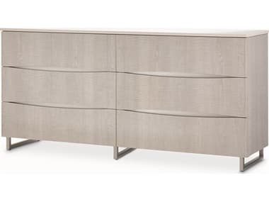 Michael Amini Marin 6-Drawers Gray Double Dresser AICNKIMRIN050SA139