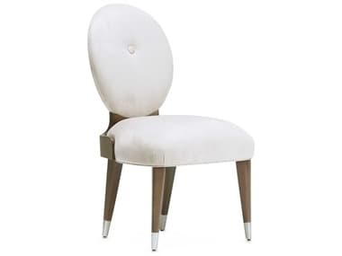 Michael Amini Roxbury Park White Velvet Upholstered Side Dining Chair AICNR9006003220