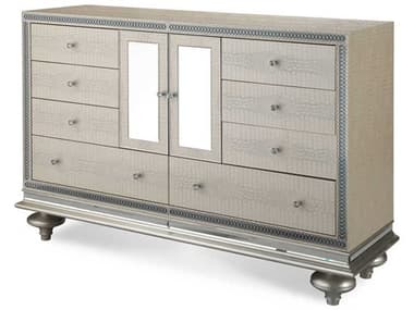 Michael Amini Hollywood Swank 65" Wide White Double Dresser AICNT0305009