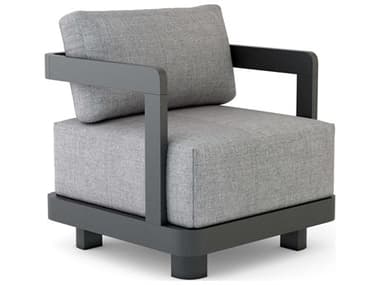 Anderson Teak Granada Aluminum Dark Grey Deep Seating Lounge Chair AKDS901AL