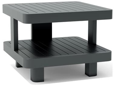Anderson Teak Granada Aluminum Dark Grey 24" Square End Table AKDS906AL