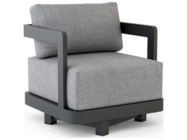 Anderson Teak Granada Aluminum Dark Grey Deep Seating Swivel Lounge Chair AKDS908AL