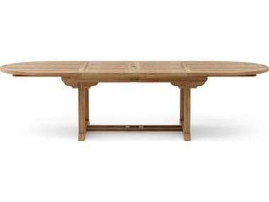 Anderson Teak Bahama 117'' Oval Extension Table W/ Double Extensions AKTBX117VD