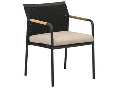 Alfresco Home Elle Black Aluminum Dinning Chair AL4070001210