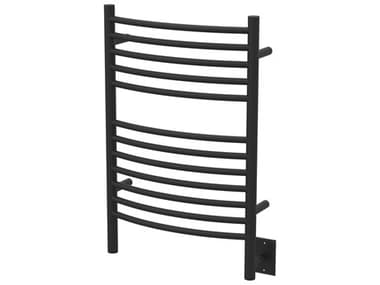 Amba Jeeves Matte Black 32" Curved Heated Towel Rack AMBECMB