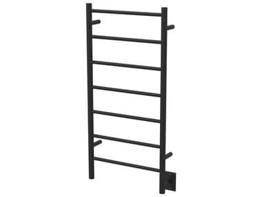 Amba Jeeves Matte Black 42" Straight Heated Towel Rack AMBFSMB