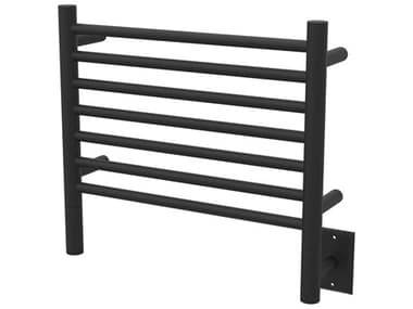 Amba Jeeves Matte Black 19" Straight Heated Towel Rack AMBHSMB