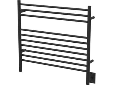 Amba Jeeves Matte Black 30" K-Straight Heated Towel Rack AMBKSMB