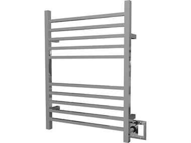 Amba Radiant Polished Stainless Radiant Square Hardwired Heated Towel Rack AMBRSWHP