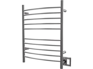 Amba Radiant Brushed Stainless Radiant Hardwired Curved Heated Towel Rack AMBRWHCB