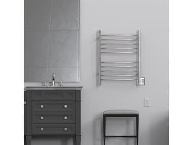 Amba Radiant Polished Stainless Radiant Hardwired Curved Heated Towel Rack AMBRWHCP